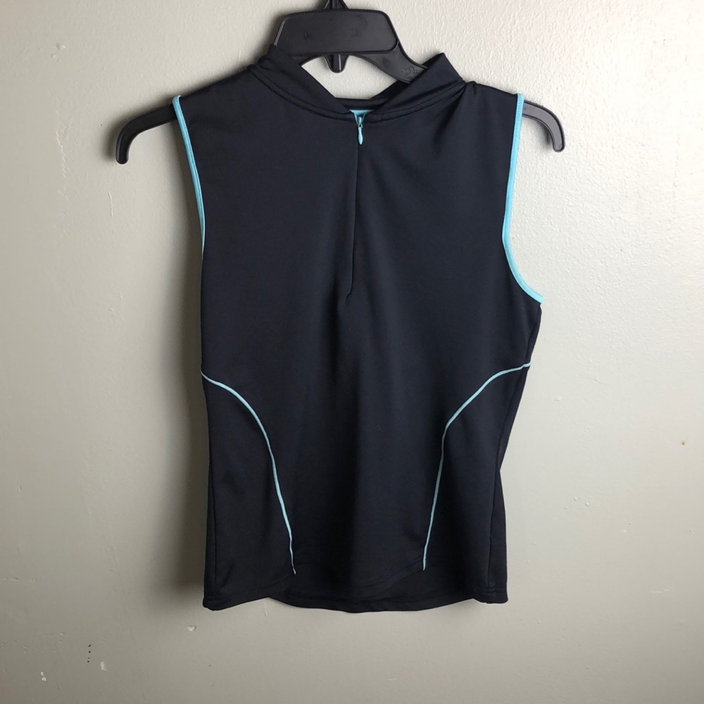 Aspire navy blue quarter zip workout shirt  S